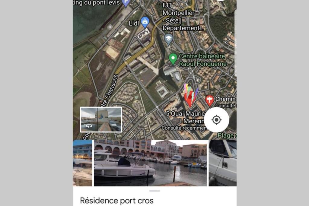 Studio Climatise Classe 2 Dans Marina Proche Mer Et Etang - Lit Wifi Fibre Et Parking Prive Sete Exterior photo
